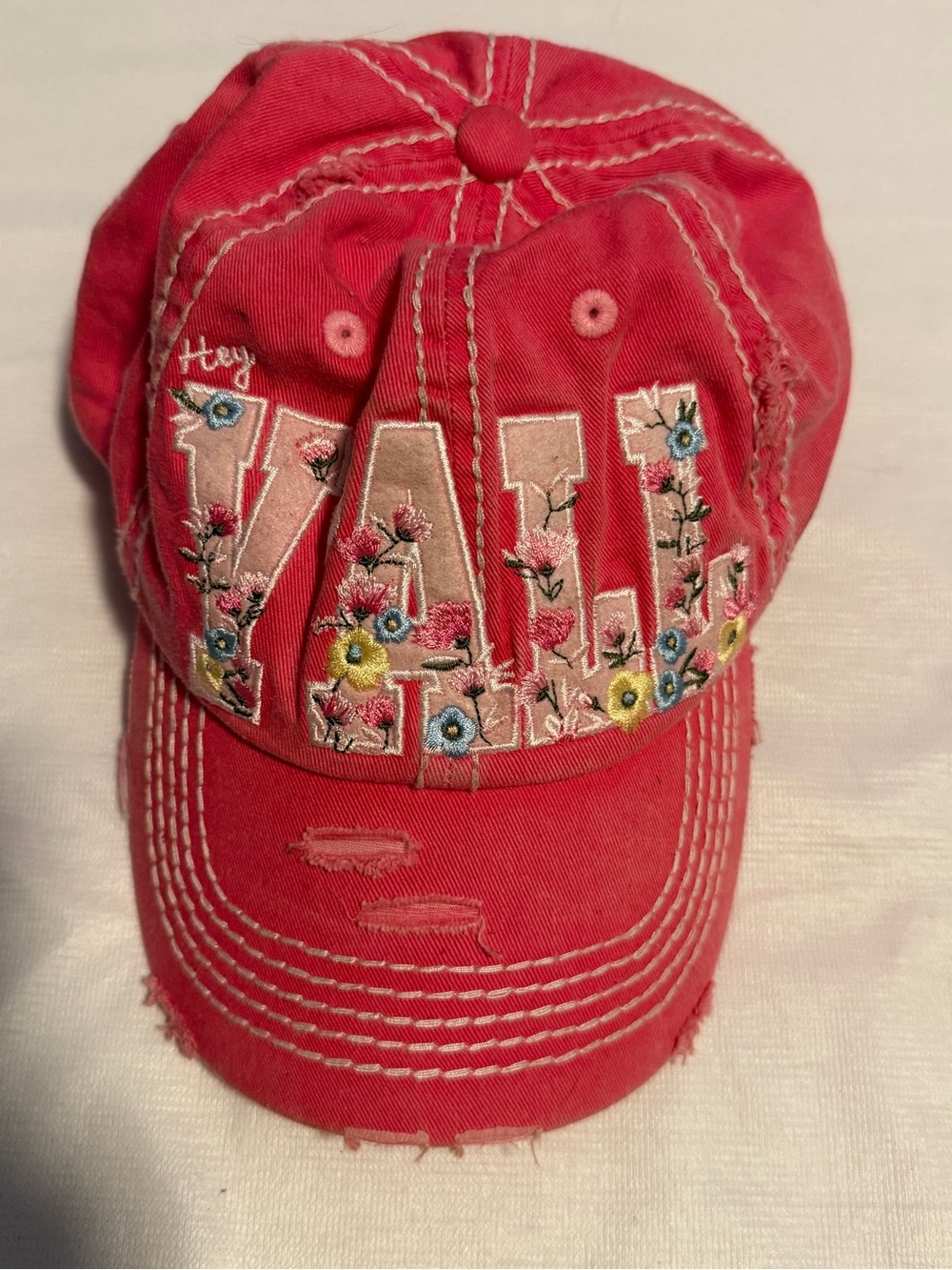 “hey Y’ALL” Pink Embroidered Women’s Ball Cap